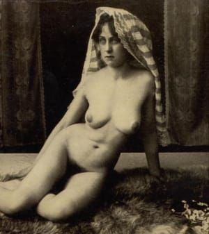 Artwork Title: Rare Old Stereophoto Nudism Belle Epoque