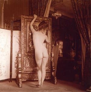 Artwork Title: Rare Old Stereophoto Nudism Belle Epoque