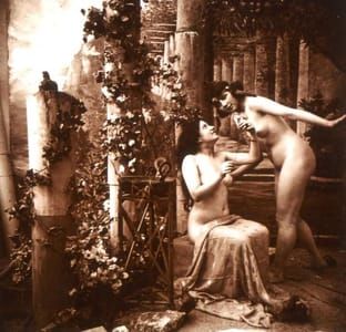 Artwork Title: Rare Old Stereophoto Nudism Belle Epoque