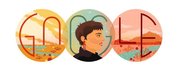 Artwork Title: Gloria E. Anzaldúa Google Doodle