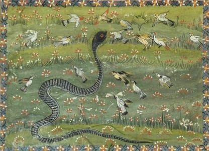 Artwork Title: Illustration from Book of Wonders, Persian illuminated manuscript