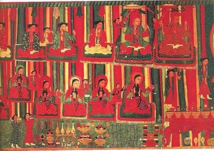 Artwork Title: Tsaparang, donor depitcion with precious offerings