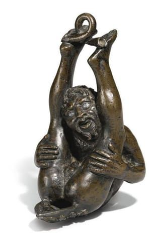 Artwork Title: Oil lamp in the form of an acrobat), Padua, Italy, 16th cent
