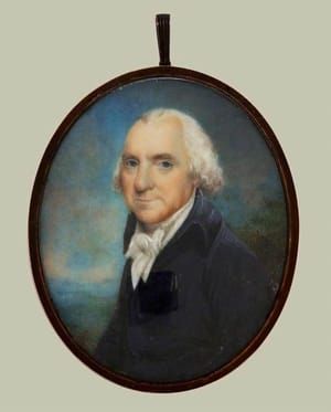 Artwork Title: Georgian hair backed miniature portrait