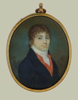 Artwork Title: Georgian portrait miniature of a gentleman