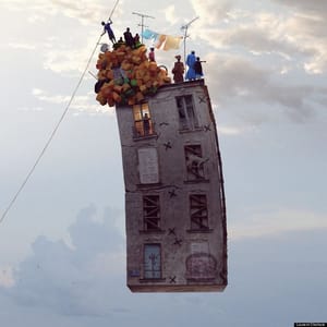 Artwork Title: Flying Houses