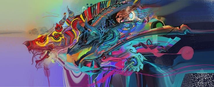 Artwork Title: Boom Dragon Sketch