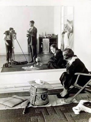 Artwork Title: Self portrait with Oskar Kokoschka and friend of Kokoschka,