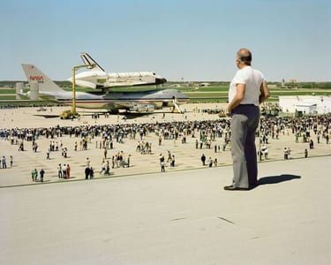 Artwork Title: The Space Shuttle Columbia Lands at Kelly Lackland Air Force Base, San Antonio, Texas