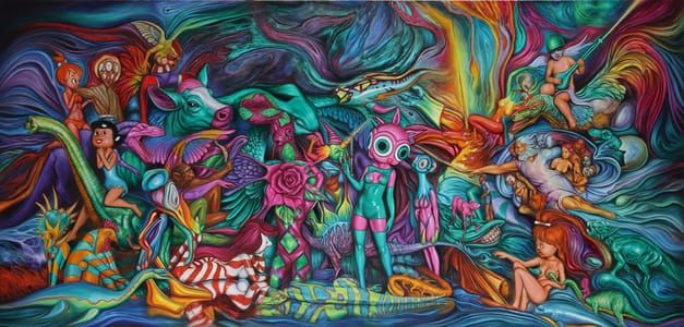 Artwork Title: Bunny Rabbit, Action Surrealist