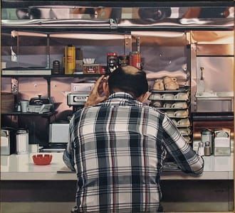 Artwork Title: Morning Paper, Ruby's Diner