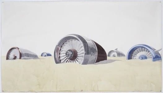Artwork Title: Motores enterrados en la playa