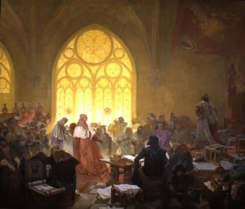 Artwork Title: Slav Epic #13 : The Hussite King Jiří z Podĕbrad