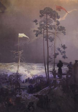Artwork Title: Slav Epic #9 : The Meeting at Křížky