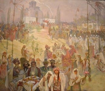 Artwork Title: Slav Epic #6 : The Coronation of Serbian Tsar Štěpán Dušan