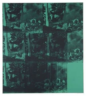 Artwork Title: Green Car Crash (Green Burning Car I)
