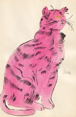 Artwork Title: (Pink Sam with Yellow Eyes)