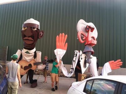 Artwork Title: Leadbelly and Hank Sr