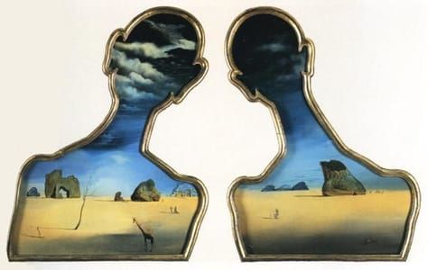 Artwork Title: A Couple with Their Heads Full of Clouds