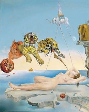 Artwork Title: Dream caused by the Flight of a Bee around a Pomegranate a Second before Waking up