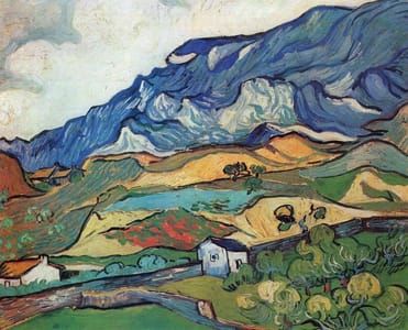 Artwork Title: Les Alpilles, mountain landscape near south Reme
