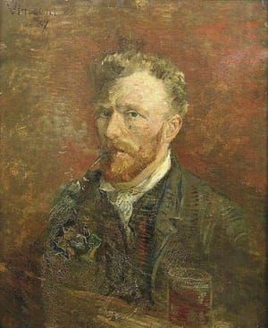 Artwork Title: Self Portrait with Pipe and Glass