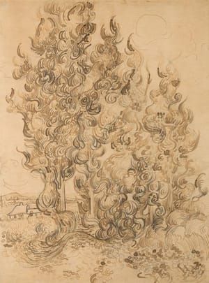 Artwork Title: Cypresses
