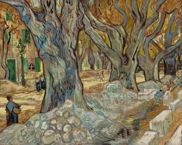 Artwork Title: The Large Plane Trees (Road Menders at Saint-Rémy)