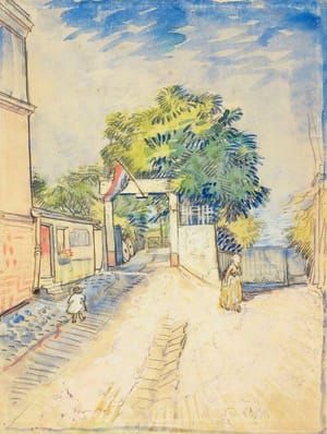 Artwork Title: Toegangspoort van de Moulin de la Galette (Entrance to the Moulin de la Galette),