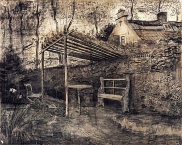 Artwork Title: The Garden of the Parsonage with Arbor