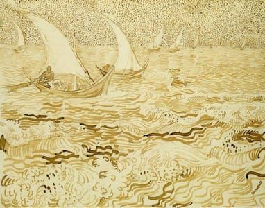 Artwork Title: Fishing Boats at Sea