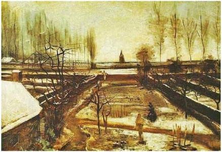 Artwork Title: Parsonage Garden at Nuenen in the Snow