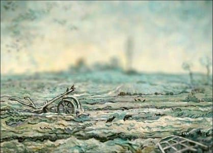 Artwork Title: Snow-Covered Field with a Harrow