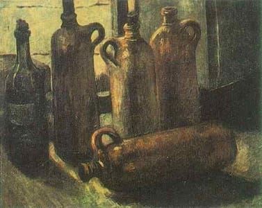 Artwork Title: Still Life With Five Bottles