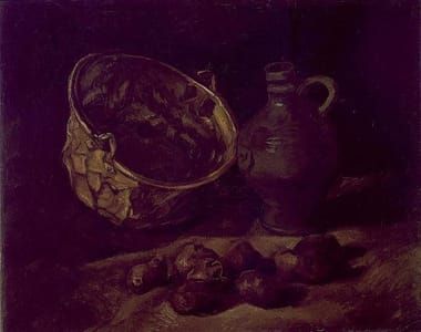 Artwork Title: Still Life With Brass Cauldron And Jug