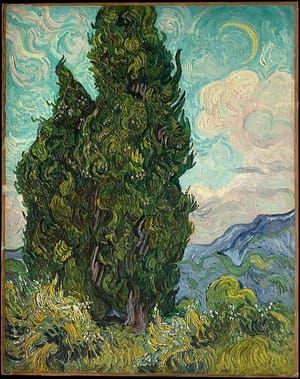 Artwork Title: Cypresses