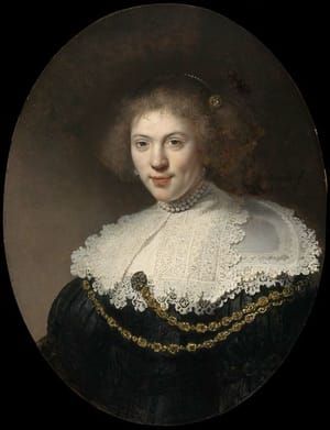 Artwork Title: Portrait of a Girl Wearing a Gold -Trimmed Cloak