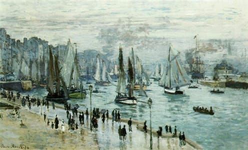 Artwork Title: Fishing Boats Leaving The Harbor, Le Havre