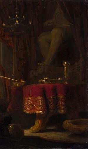 Artwork Title: Daniel and Cyrus before the Idol Bel (detail)