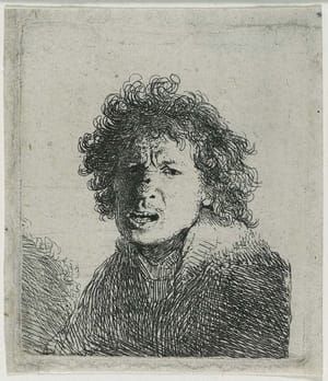 Artwork Title: Self Portrait Open-Mouthed, as if Shouting