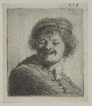 Artwork Title: Self Portrait in a Cap: Laughing