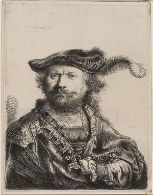 Artwork Title: Self Portrait in a Velvet Cap with Plume