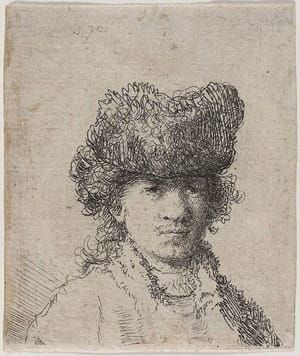 Artwork Title: Self Portrait in a Fur Cap: Bust