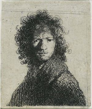 Artwork Title: Self-Portrait Looking over Shoulder