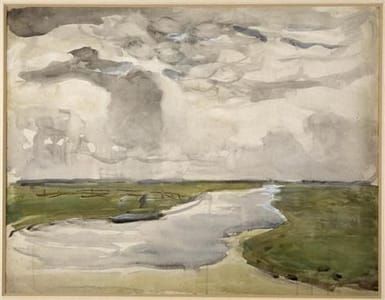 Artwork Title: Meandering Landscape with River