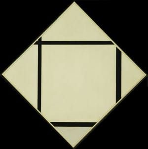 Artwork Title: Tableau I - Lozenge with Four Lines and Gray