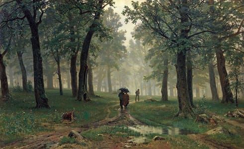 Artwork Title: Rain in the Oak Grove