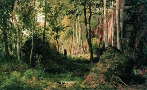 Artwork Title: Landscape with a hunter valaam island