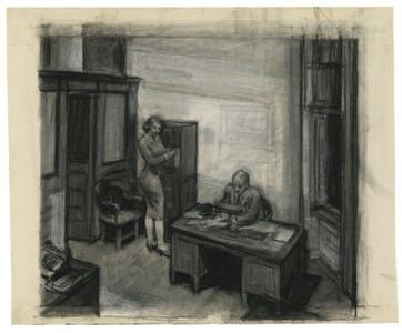 Artwork Title: Study for Office at Night