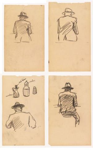 Artwork Title: Sketches and preliminaries for Nighthawks